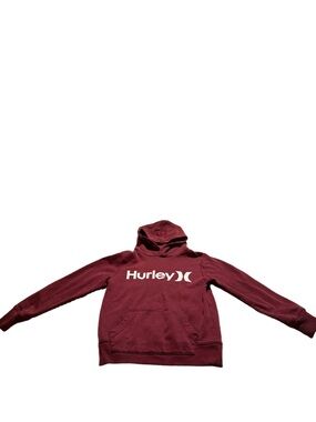 Hurley Boys Maroon Logo Hoodie Size 7/8